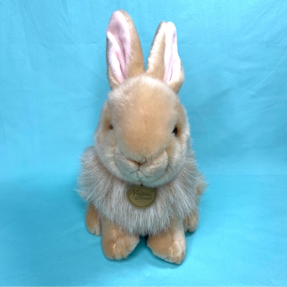 Miyoni Aurora Tan Bunny Rabbit Plush 10”